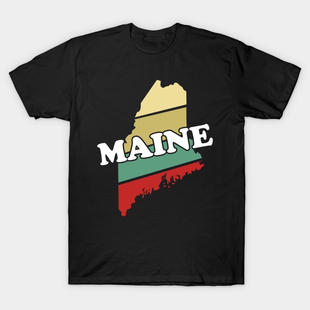 Maine State Vintage Retro Souvenir Gift graphic T-Shirt by Blue Zebra